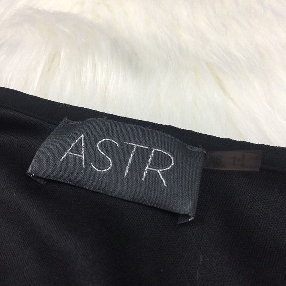 ASTR Lace Trim Black Romper Sheer Long Sleeve XS - Picture 5 of 8